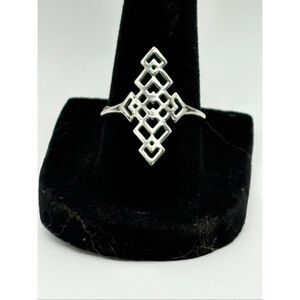 Sterling Silver Statement Ring, Size 8, NEW